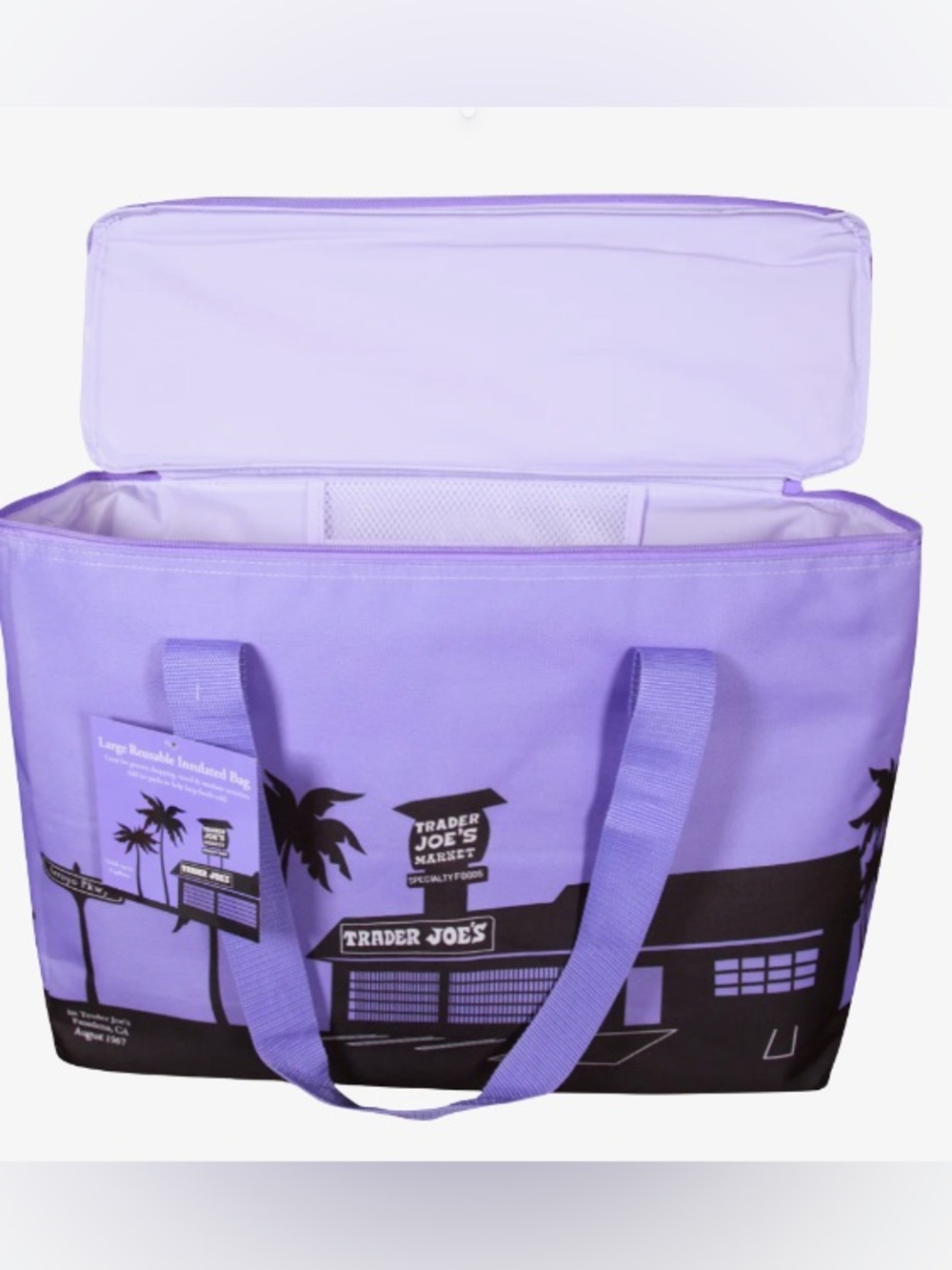 Trader Joe’s Lavender Insulated Tote Bag – Limited Edition